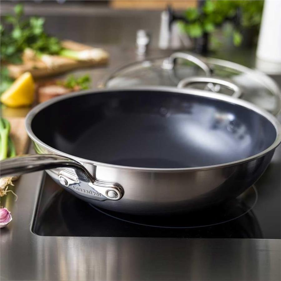 Greenpan Thermolon Yüzeyli Çelik Tava Premıere 30 Cm Wok Tava