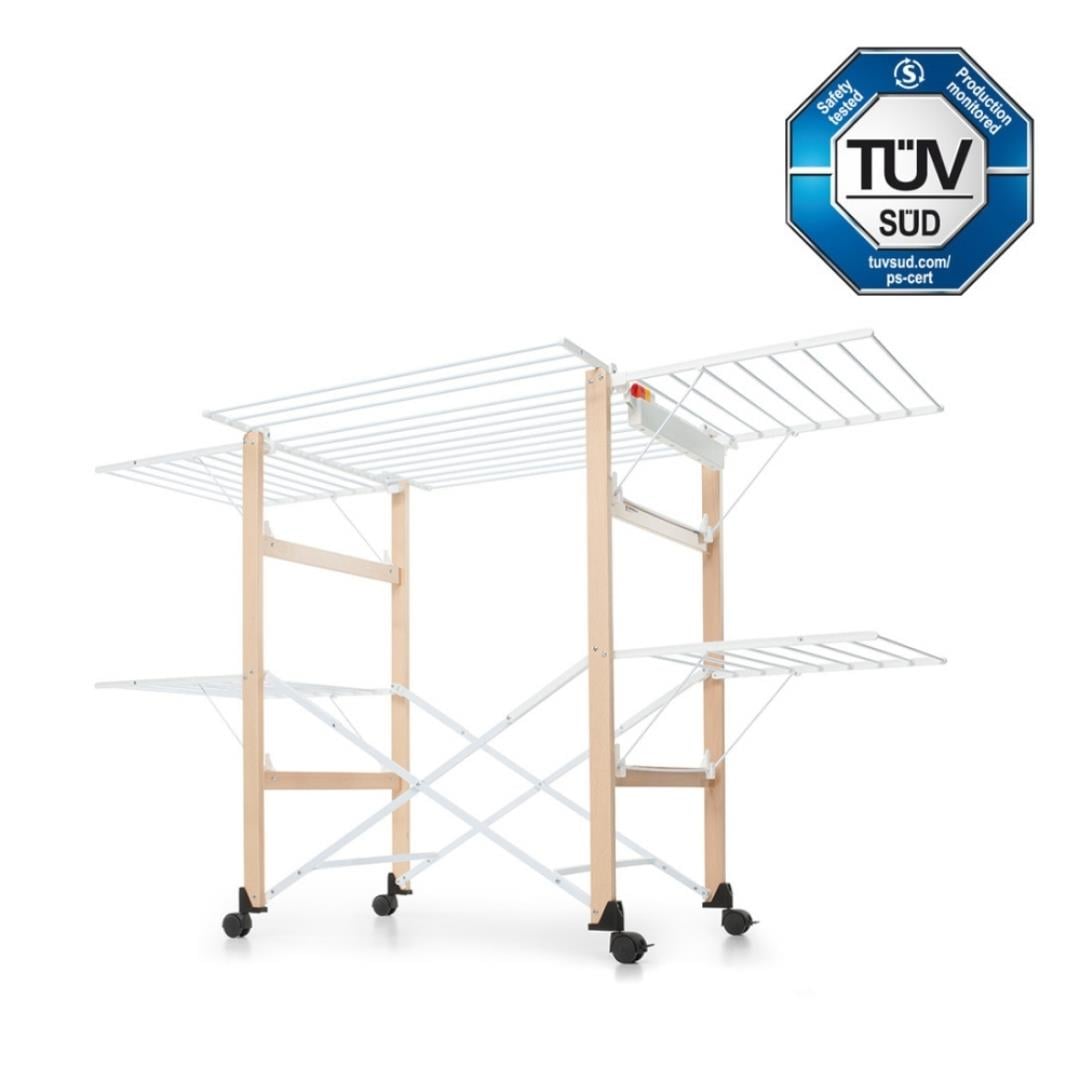 Gulliver Katlanabilir Ahşap Çamaşır Kurutmalık Naturel/Beyaz Renk