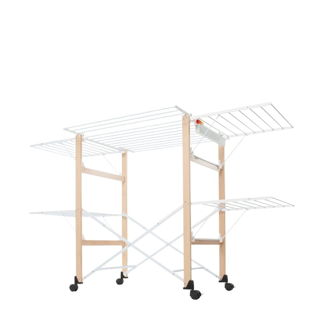 Gulliver Katlanabilir Ahşap Çamaşır Kurutmalık Naturel/Beyaz Renk