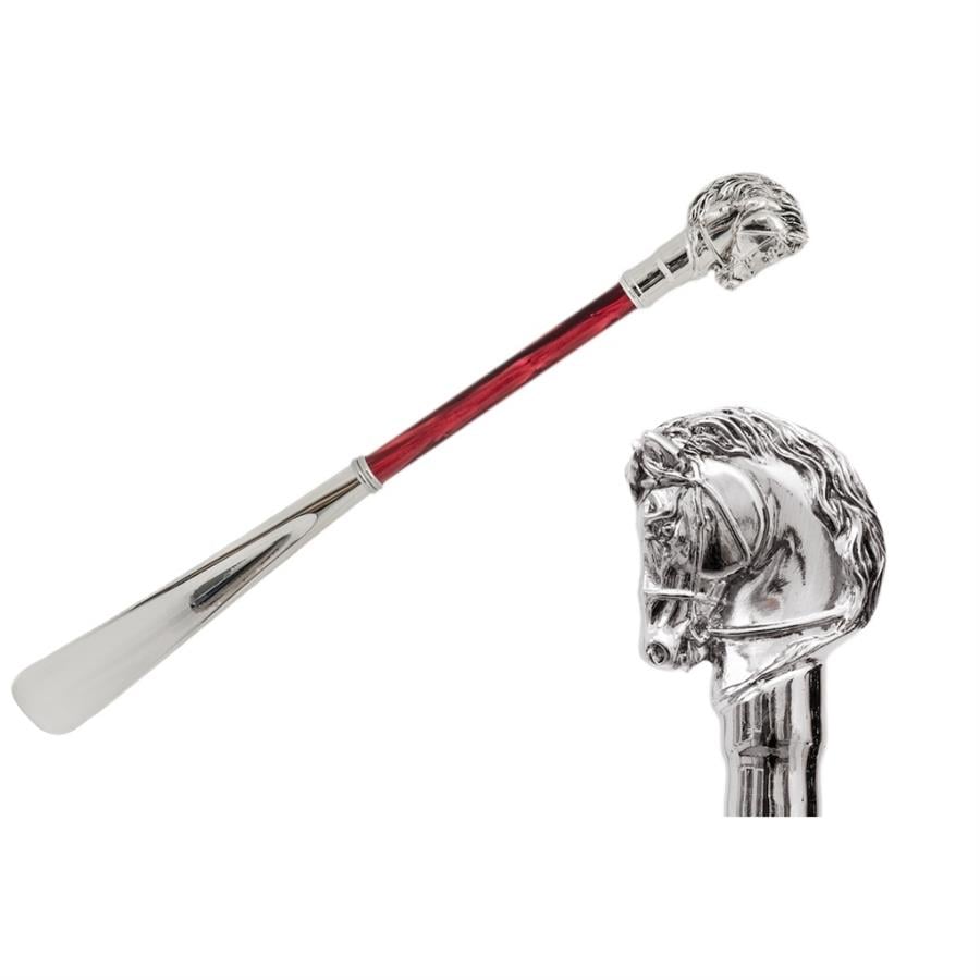 Gümüş Metal At Ayakkabı Çekeceği 50 cm