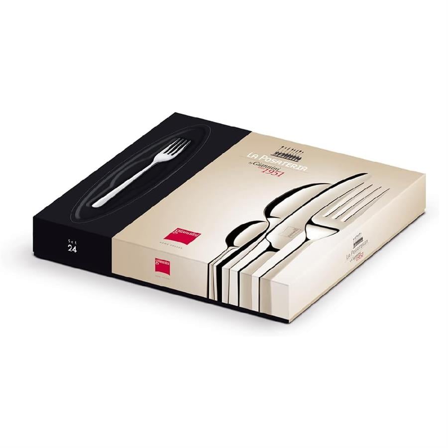 Gümüş Renk Dövme Kalınlığı 4,5Mm Eclıpse 24 Parça Kaşık Çatal Seti