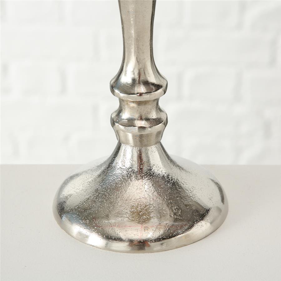 Gümüş Yuvarlak Mumluk 30Cm