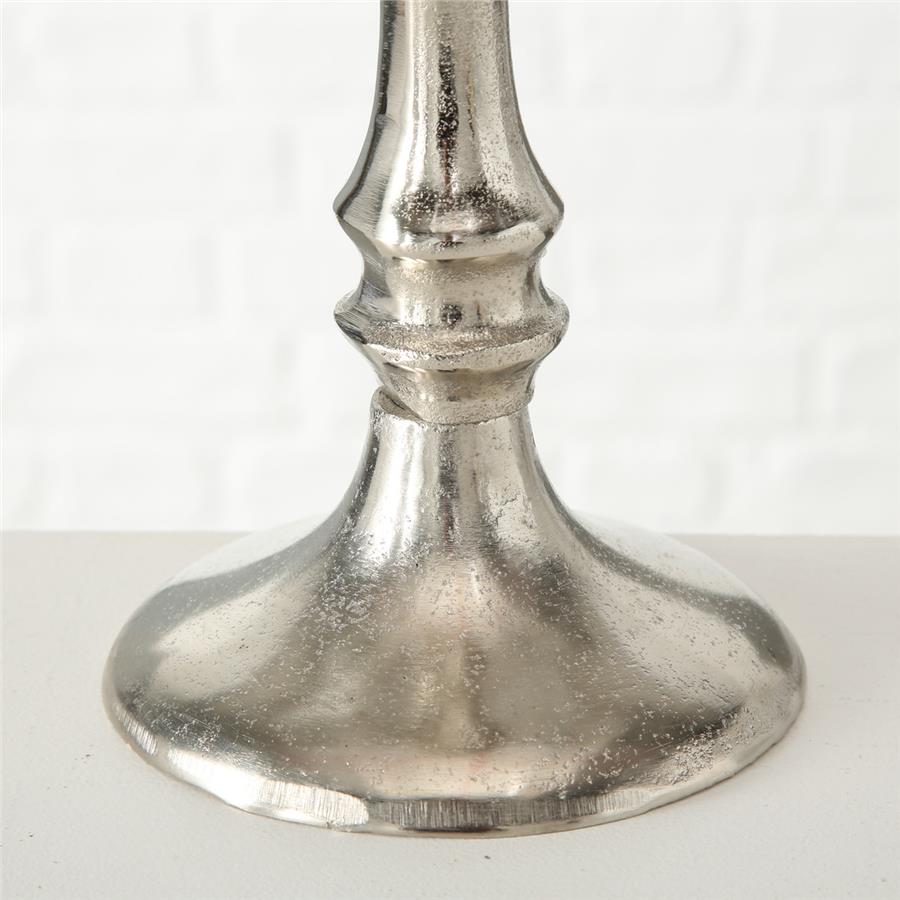 Gümüş Yuvarlak Mumluk 36Cm