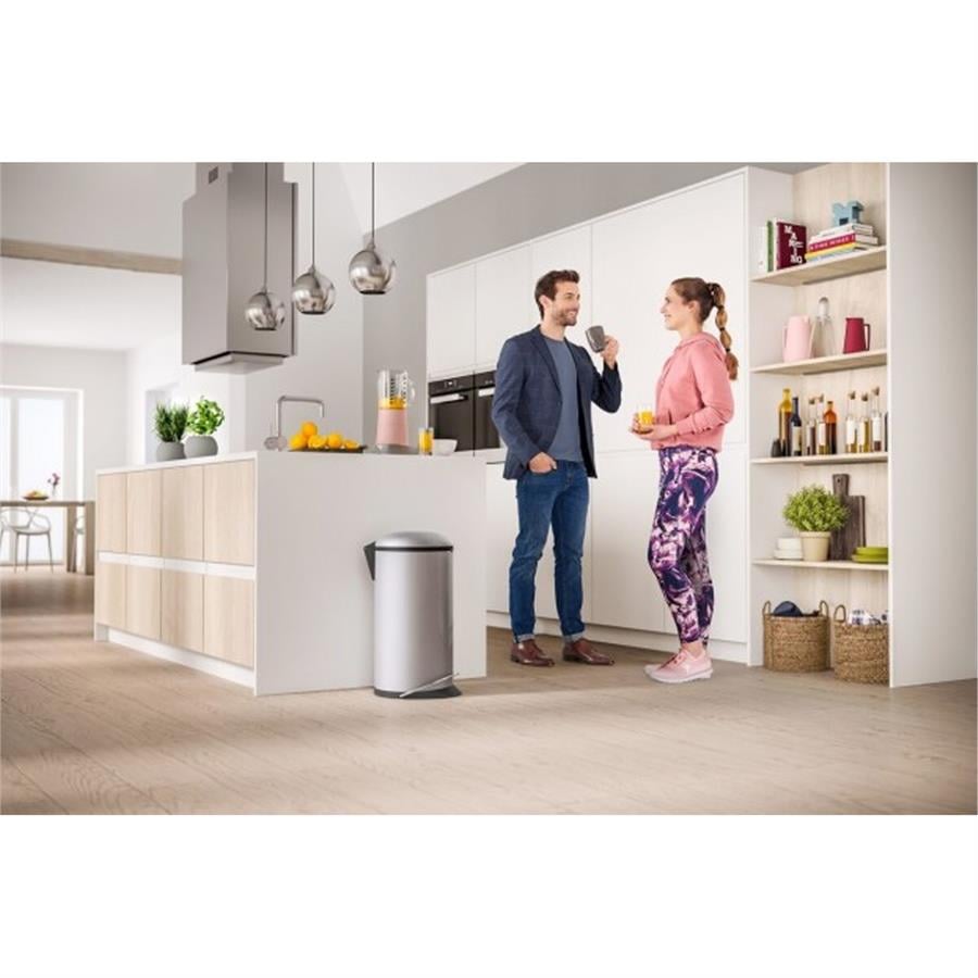 Hailo 20 Lt Paslanmaz Çelik Çöp Kovası