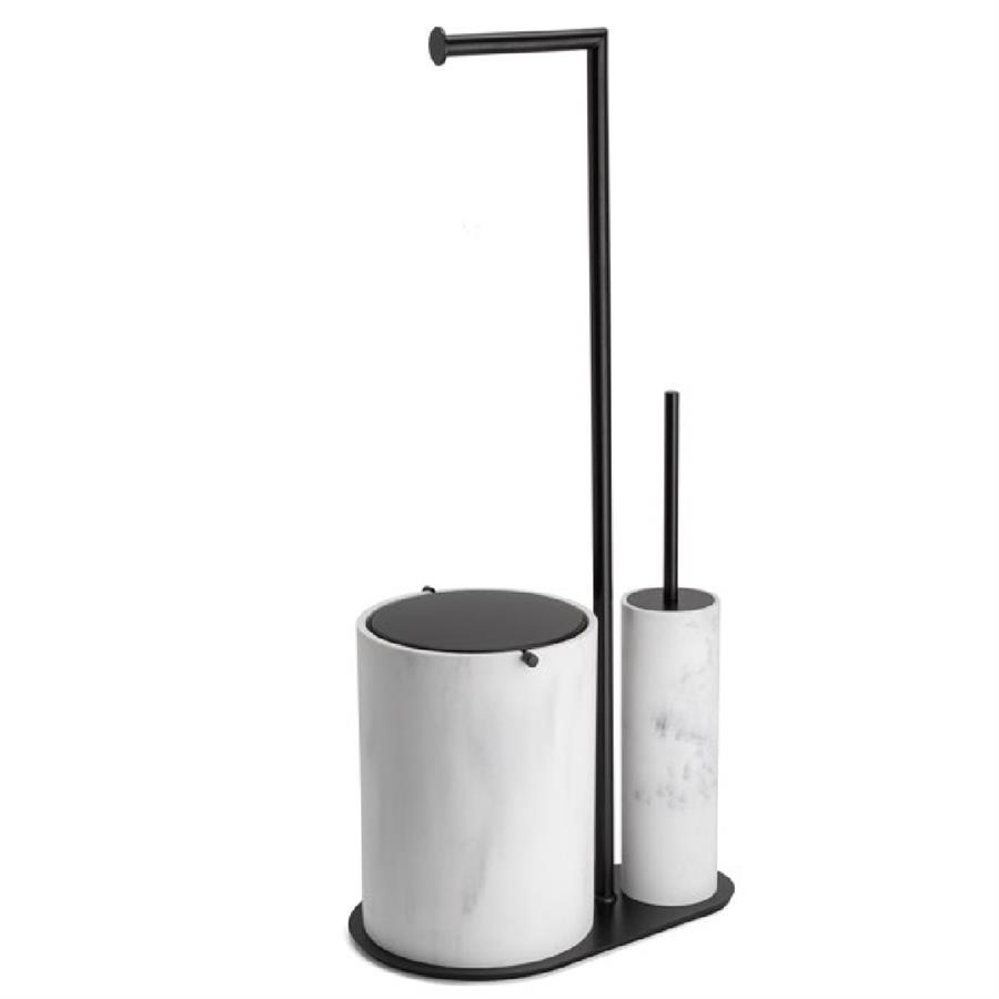 Hareketli Wc Set Mermer Deseni/Siyah Renk 719X211X350 Mm