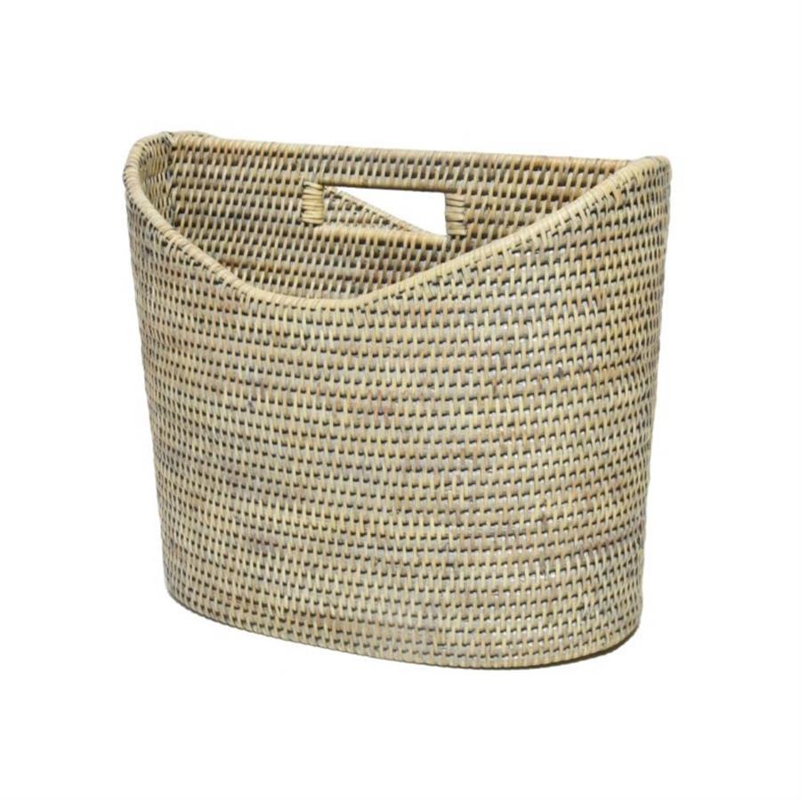 Hası Oval Sepet Dergilik Gri 37x23x31 cm