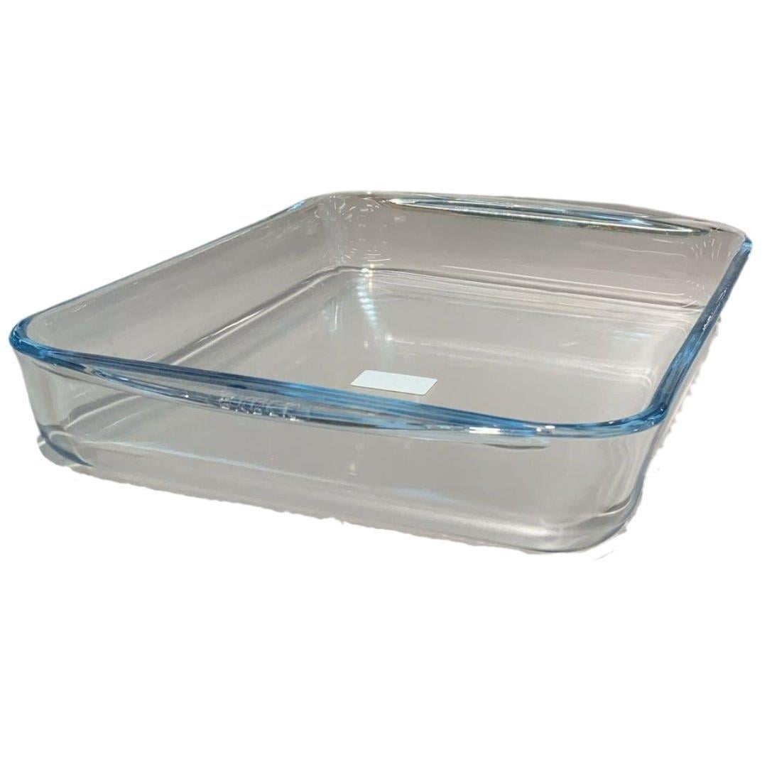 Hasır Dikdörtgen Çanak Pyrex Gri 40x30x6 cm