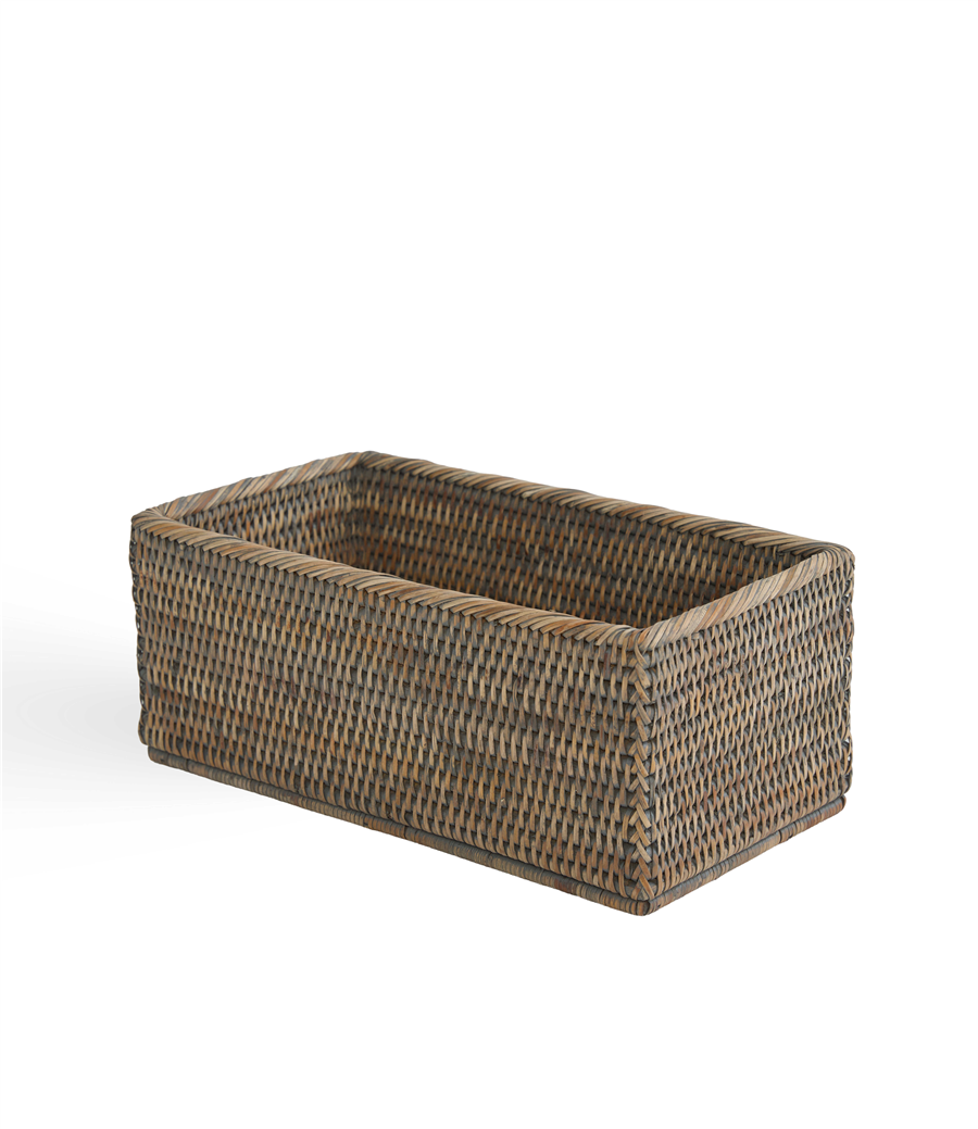 Hasır Dikdörtgen Sepet Gri 31x16x13 cm