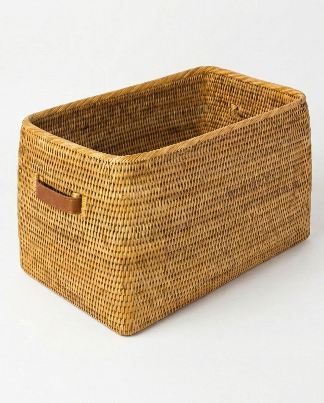 Hasır Kulplu Taşıma Sepeti Naturel 50x30x30 cm