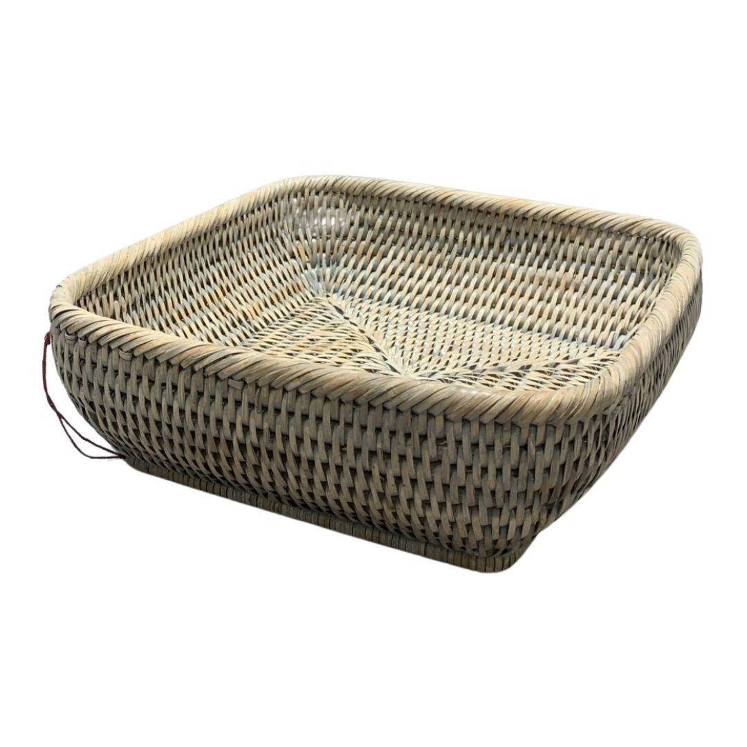 Hasır Pyrex Kare Tabak Gri 25x25x8 cm