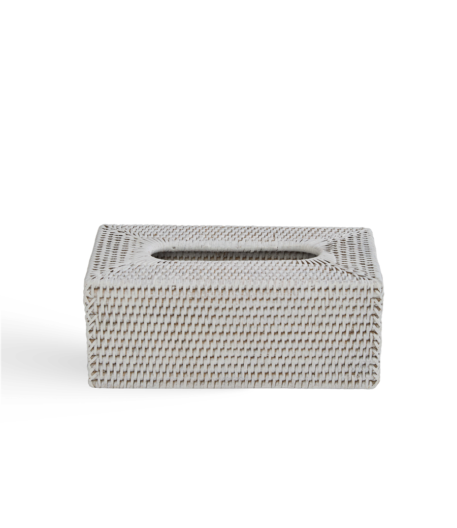 Hasır Yüksek Kleenex Kutusu Beyaz 25x14x10 cm
