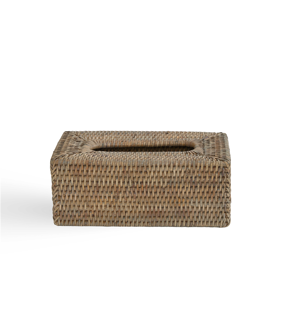 Hasır Yüksek Kleenex Kutusu Gri  25x14x10 cm