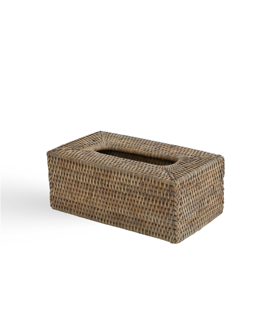 Hasır Yüksek Kleenex Kutusu Gri  25x14x10 cm