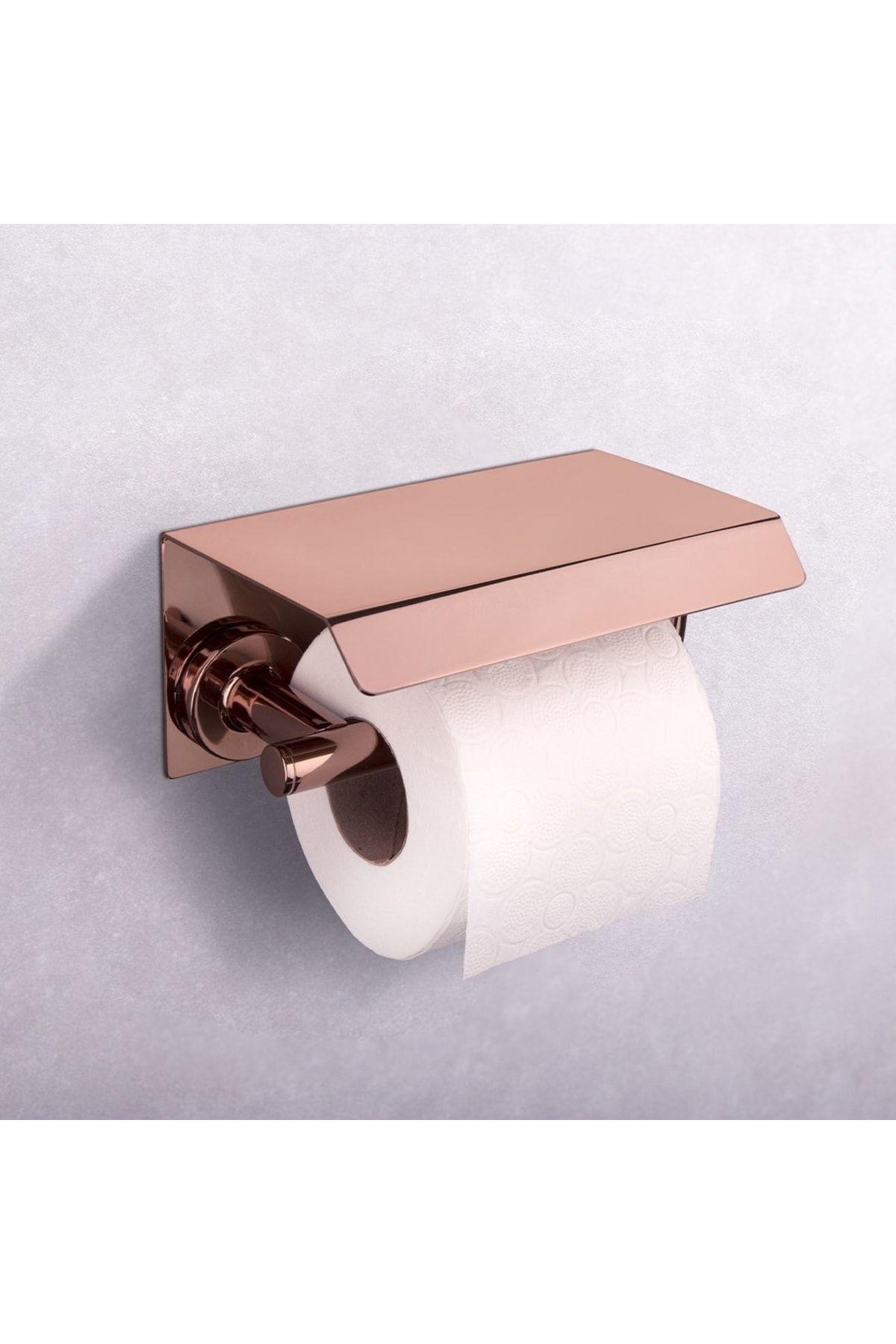 Hoop Duvara Monte Kapaklı Tuvalet Kağıtlığı Rose 87x104x156 mm
