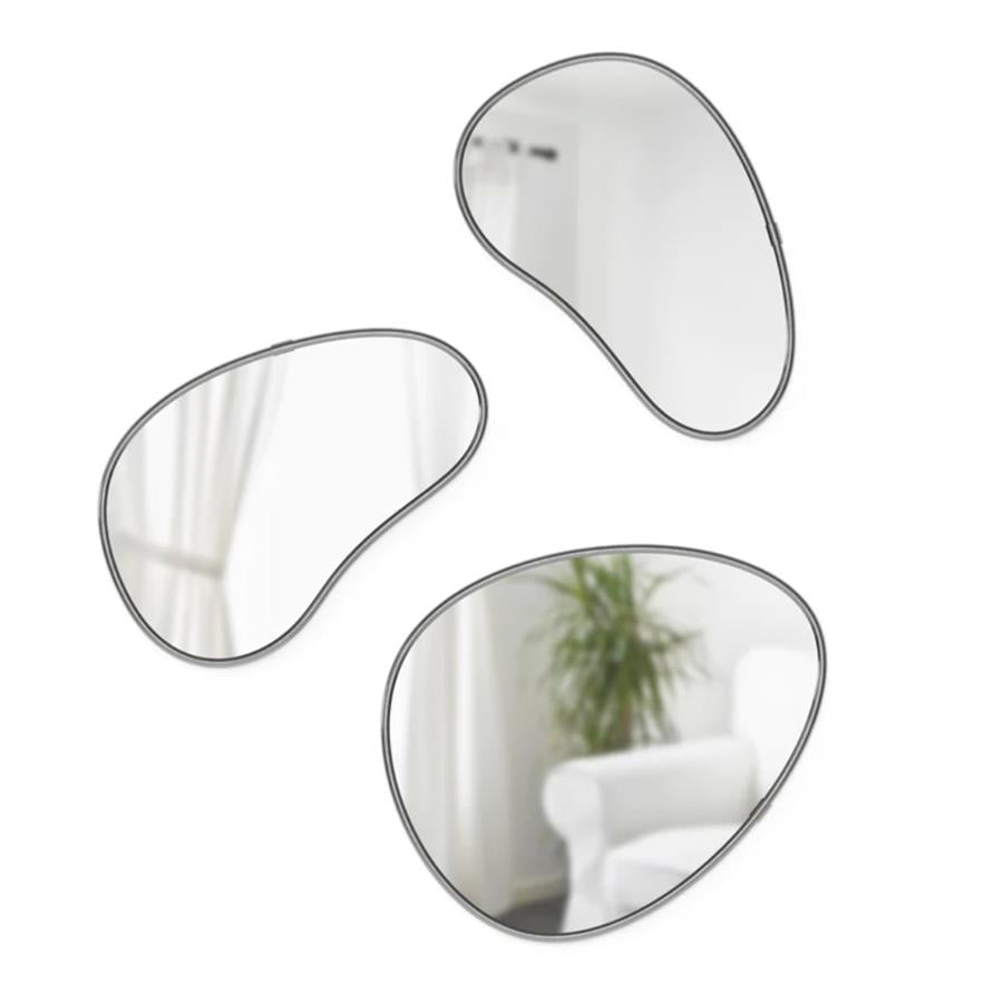 Hubba 3Lü Set Metal Çerçeveli Ayna