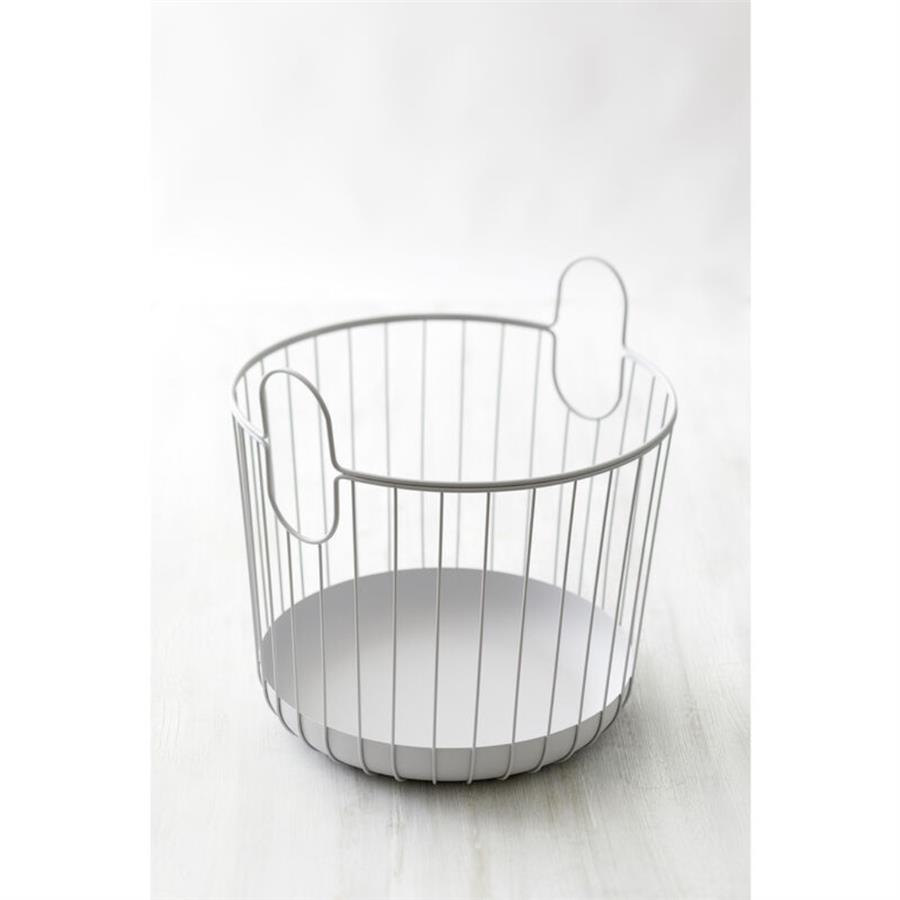 Inu Masa Üstü Tel Sepet Soft Gri 40,6x41,1 cm