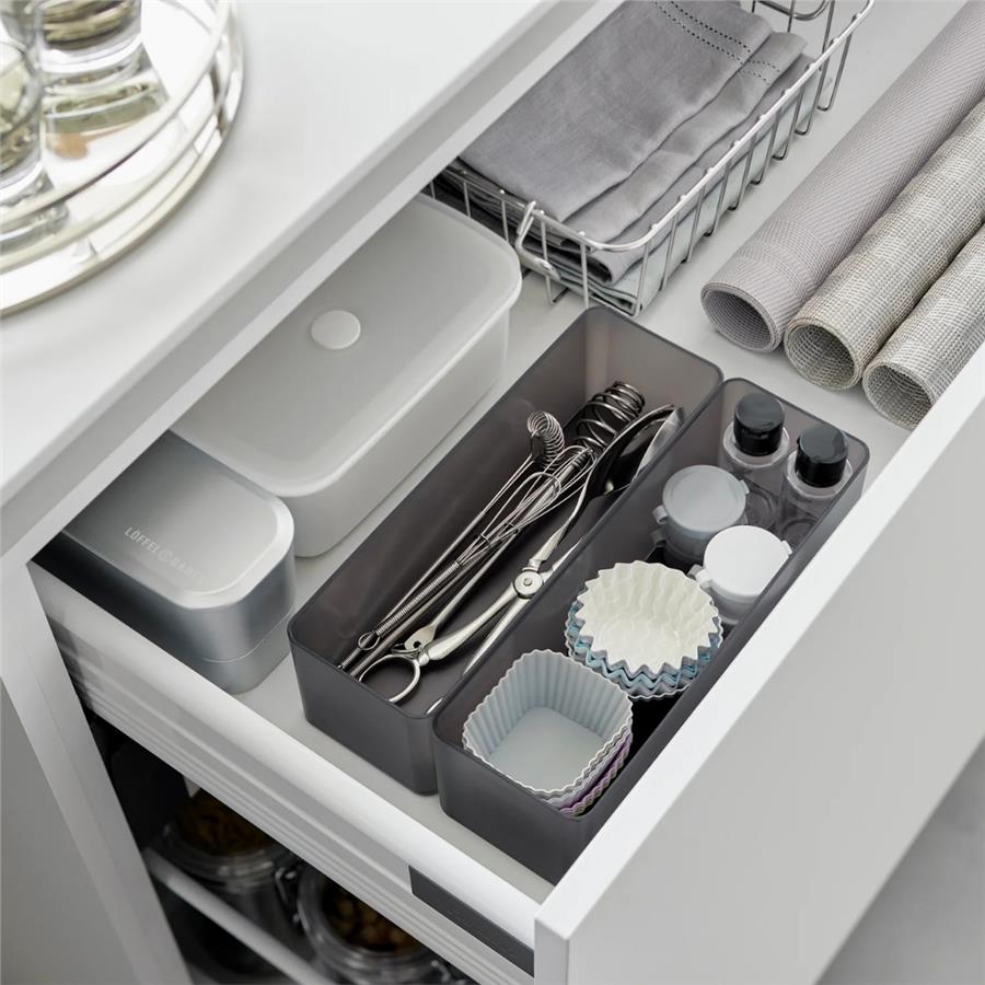 İstiflenebilir Düzenleyici L Derin (2li Set) Siyah