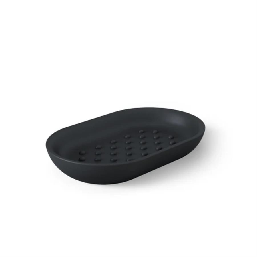 Junip Oval Sabunluk Siyah Renk 14x8 cm