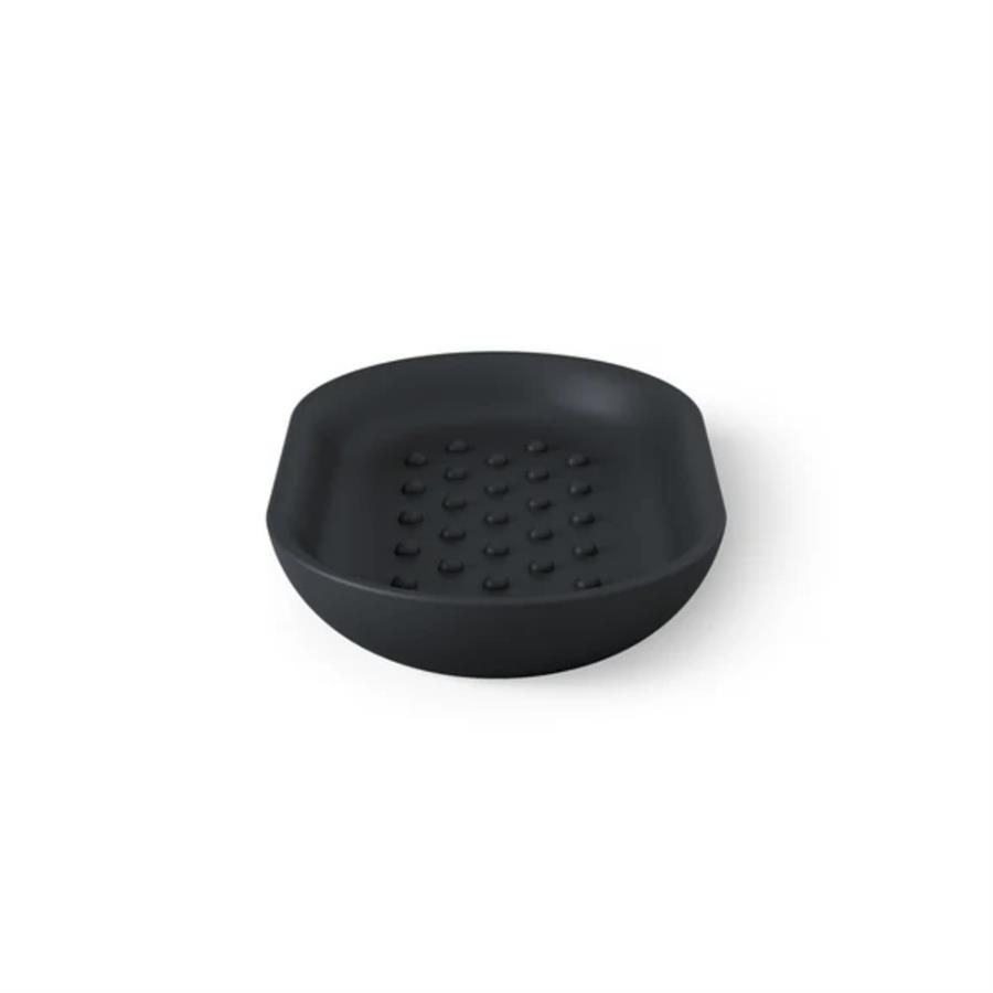 Junip Oval Sabunluk Siyah Renk 14x8 cm