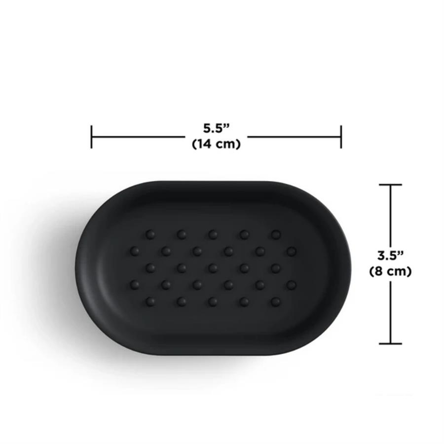 Junip Oval Sabunluk Siyah Renk 14x8 cm