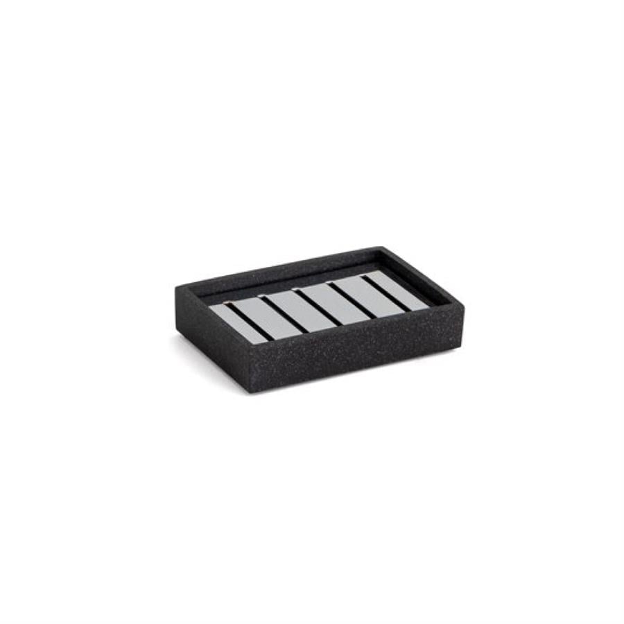 Katı Sabunluk Siyah/Krom Renk 26X80X115 Mm