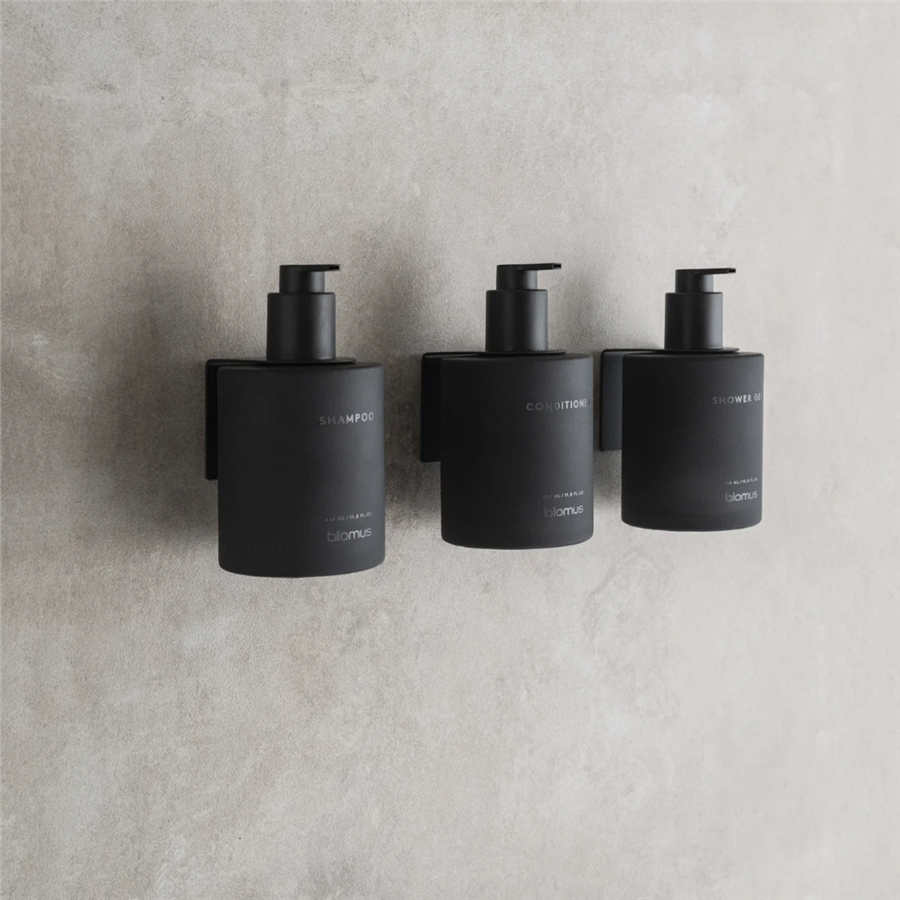 KIREI 3Lü Cam Şişe Seti Duvara Montajlı Füme 350 ml