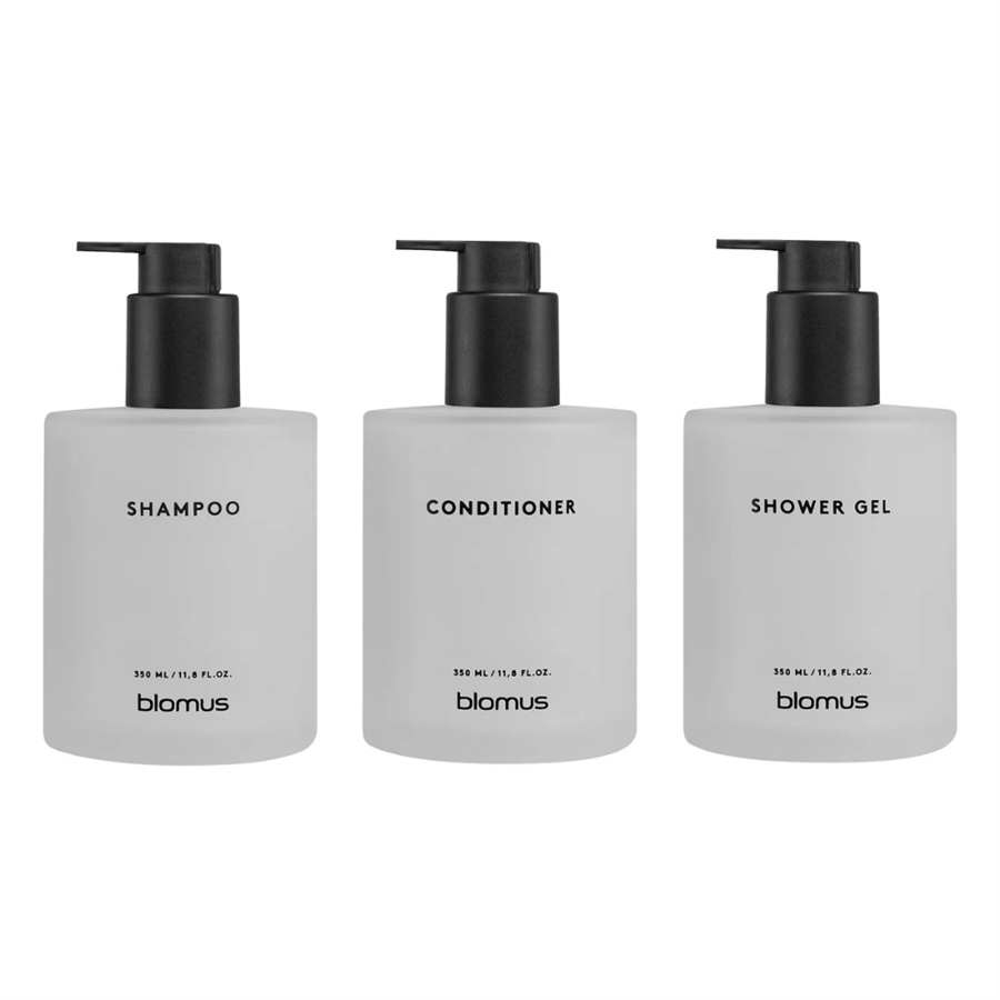 KIREI 3Lü Cam Şişe Seti Yapışkanlı Beyaz 350 ml