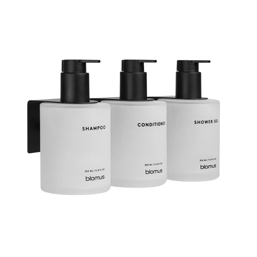 KIREI 3Lü Cam Şişe Seti Yapışkanlı Beyaz 350 ml