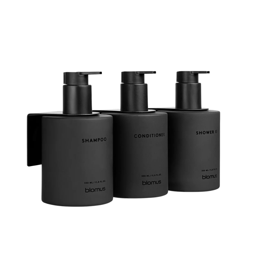 KIREI 3Lü Cam Şişe Seti Yapışkanlı Duman Rengi 350 ml