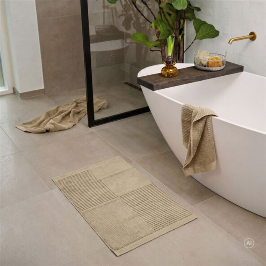 Klasik Banyo Paspası Camel Rengi 50x80 cm