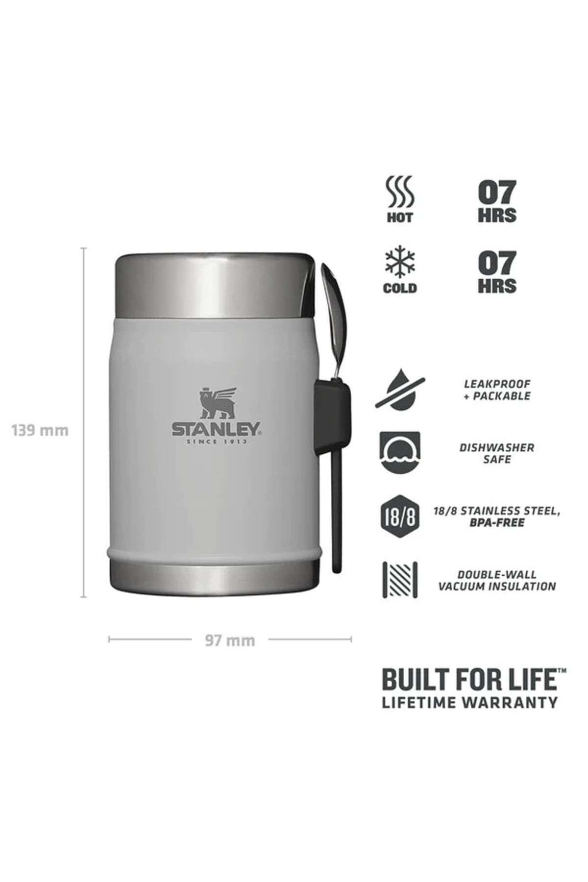 Stanley Klasik Paslanmaz Çelik Yemek Termosu Kaşıklı 0,40 LT - Beyaz