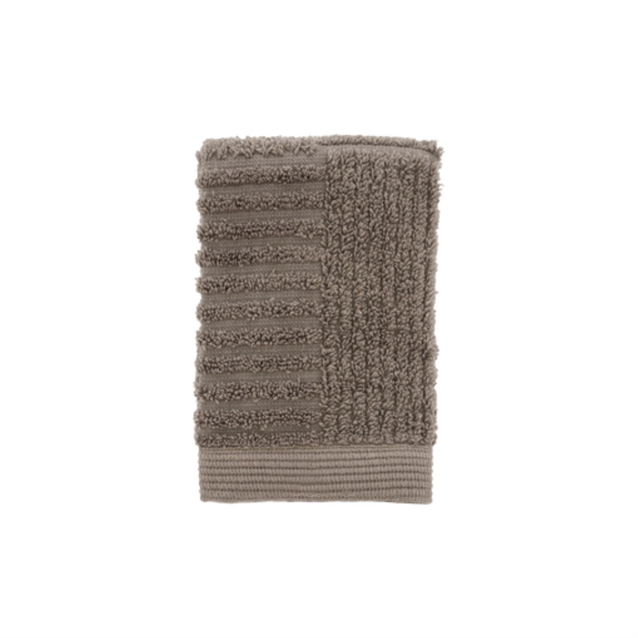 Klasik Yüz Havlusu Taupe %100 Pamuk 30x30 cm