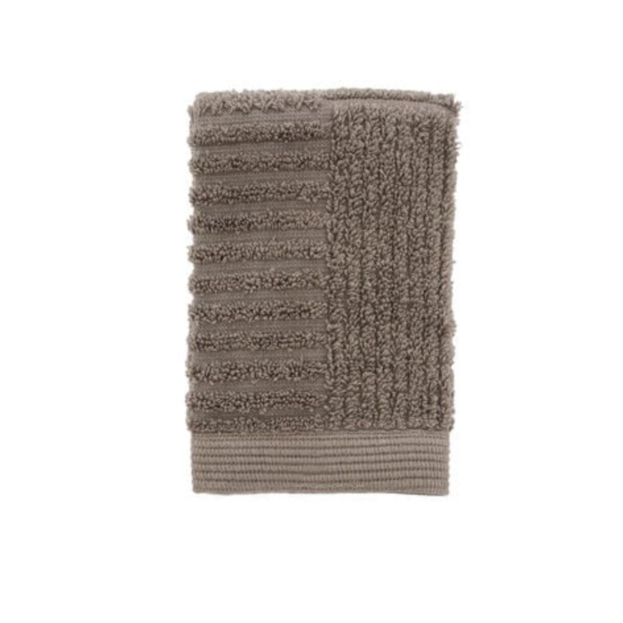 Klasik Yüz Havlusu Taupe %100 Pamuk 30x30 cm