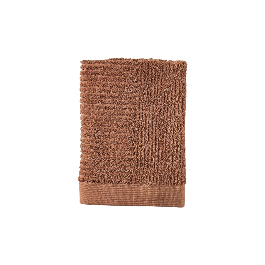 Klasik Yüz Havlusu Terracotta %100 Pamuk 30x30 cm