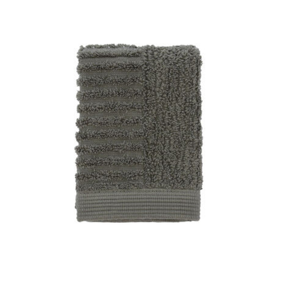 Klasik Yüz Havlusu Zeytin Yeşili %100 Pamuk 30x30 cm