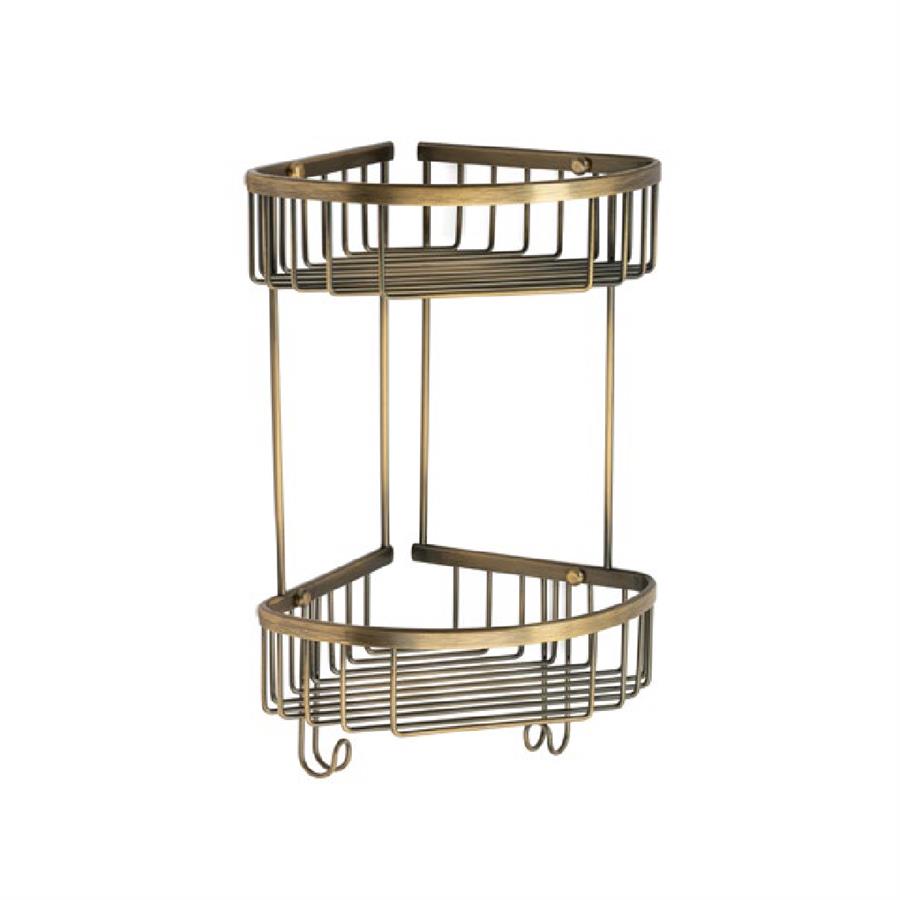 Köşe 2'Li Duş Rafı Antik Renk 377X196X250 Mm