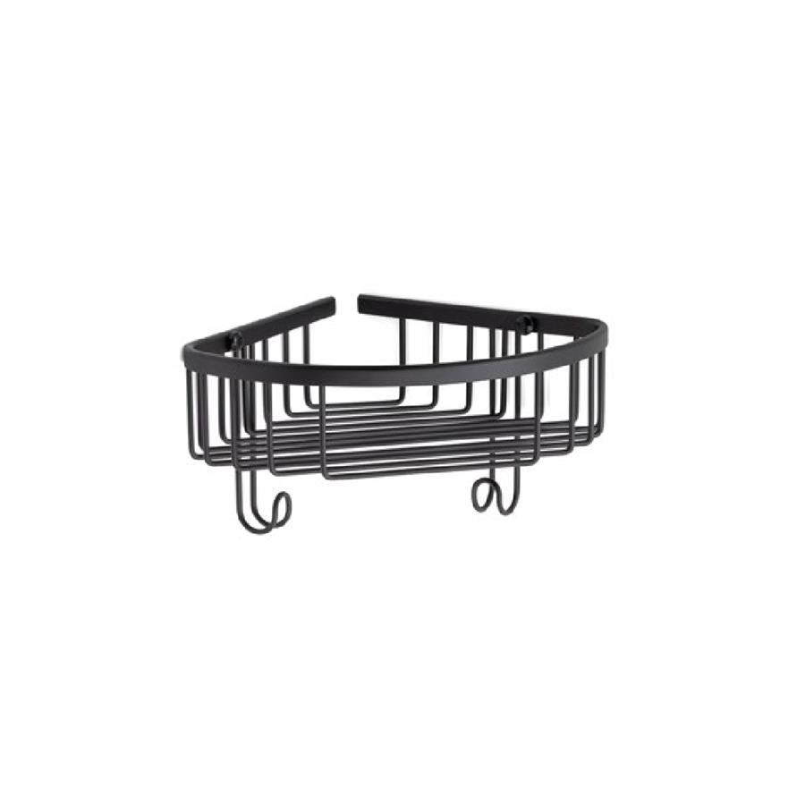 Köşe Tekli Duş Rafı Siyah Renk 127X196X250 Mm
