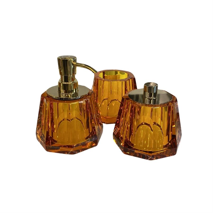 Cyrstal Bath Accessory Tooth Mug Amber 88x120x120 mm