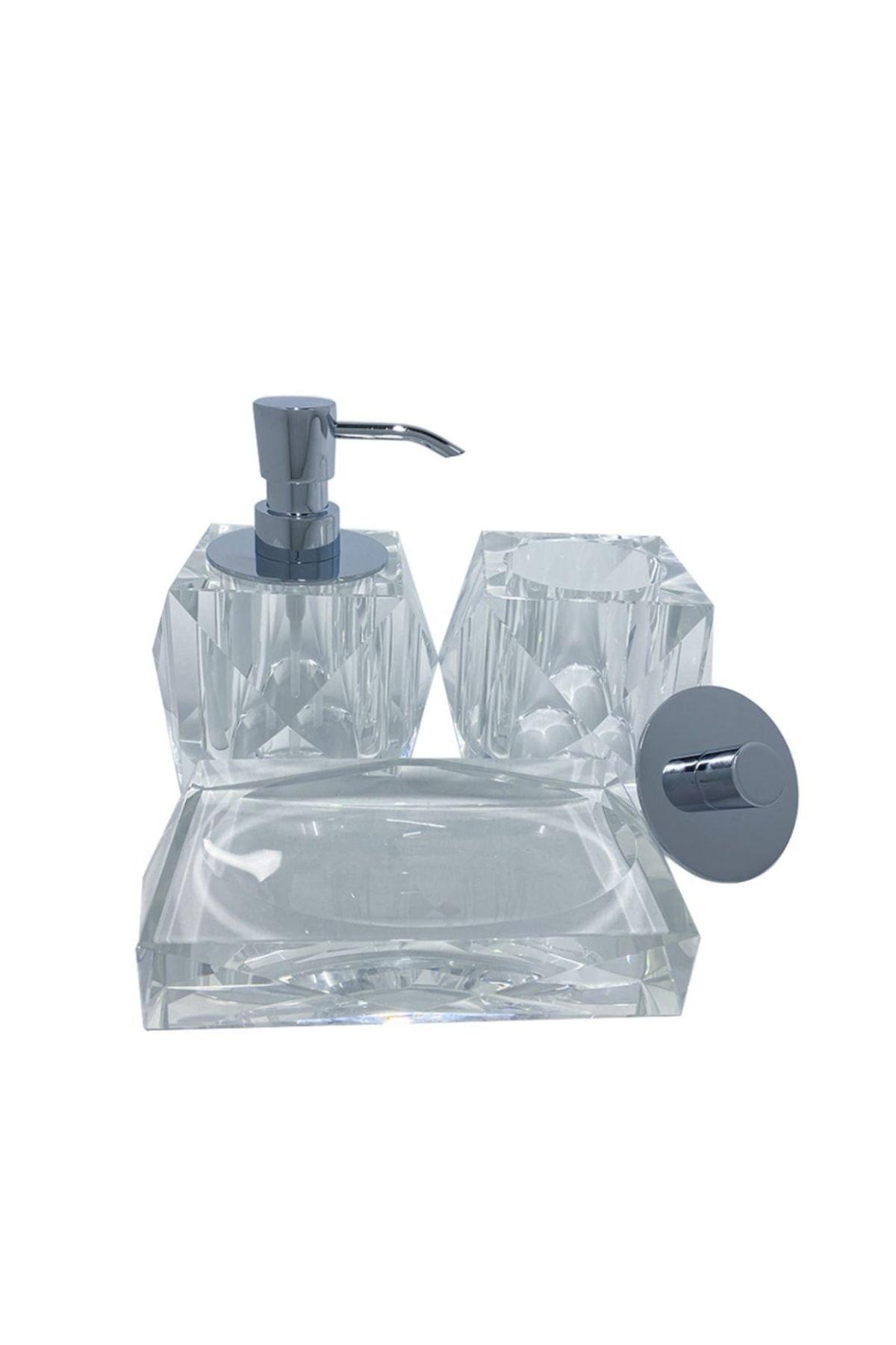 Cyrstal Bath Accessory Tooth Mug Transparent 90x114x114 mm