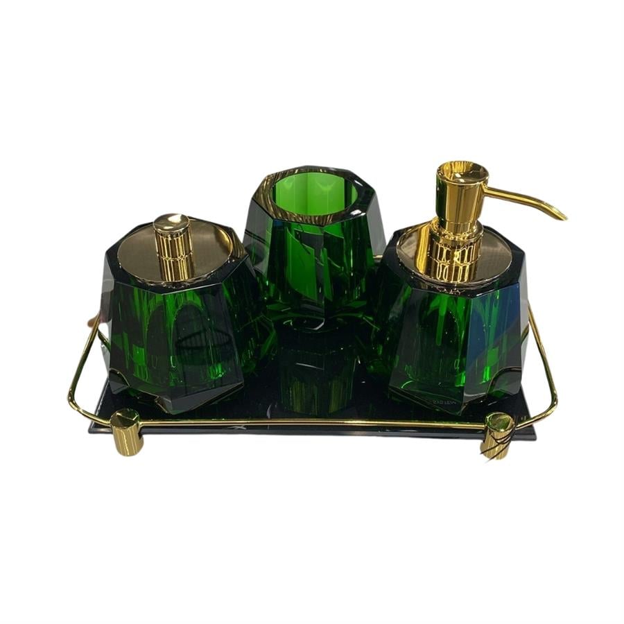 Cyrstal Bath Accessory Tooth Mug Green 88x120x120 mm