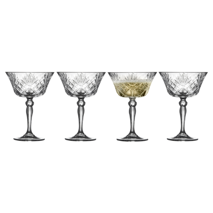 Krystal Melodia Şampanya Kupası (4 adet) 26 cl - Çap 11,2 cm
