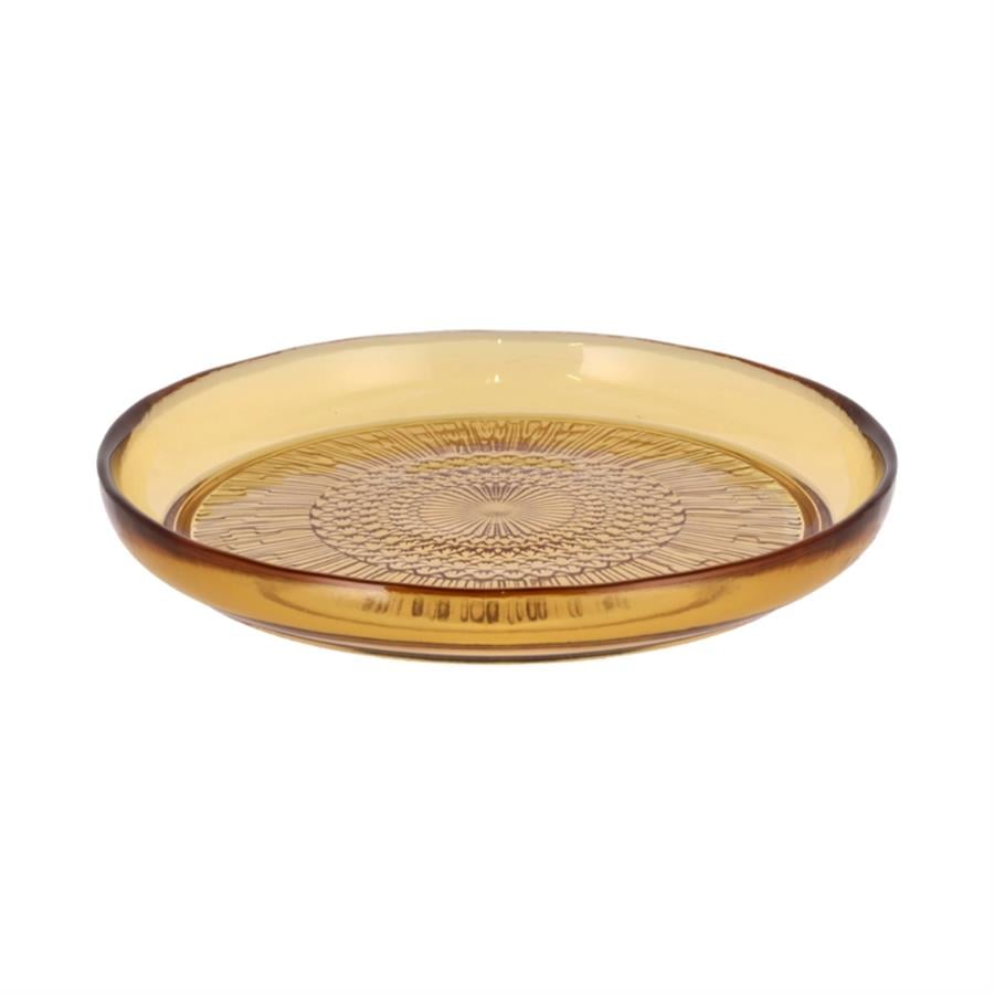 Kusintha Cam Tabak Amber Çap:18 Cm
