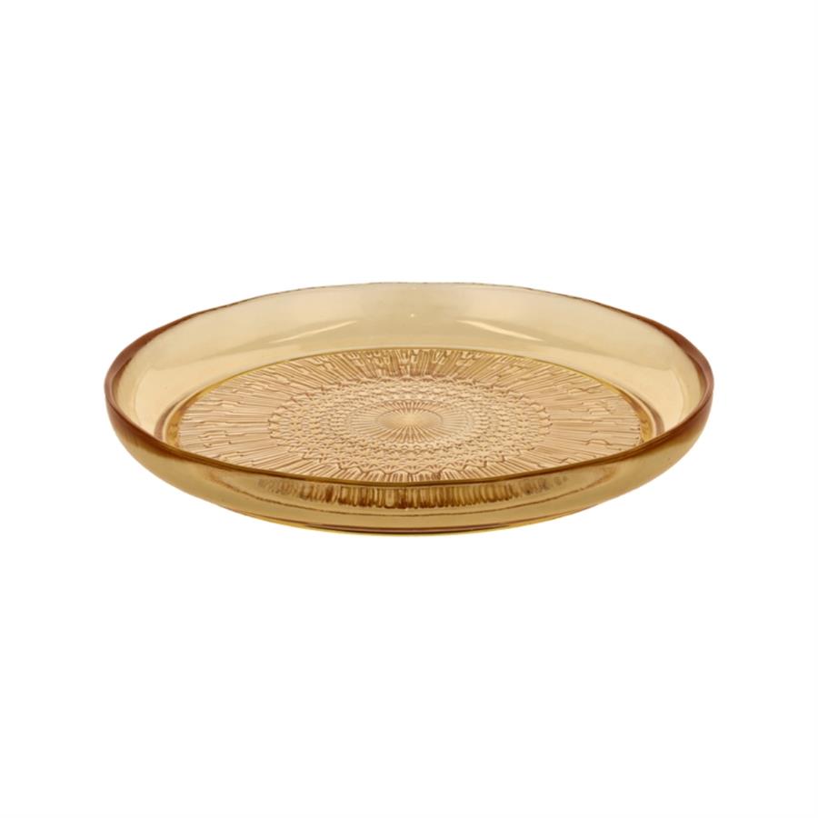 Kusintha Cam Tabak Amber Çap:25 Cm