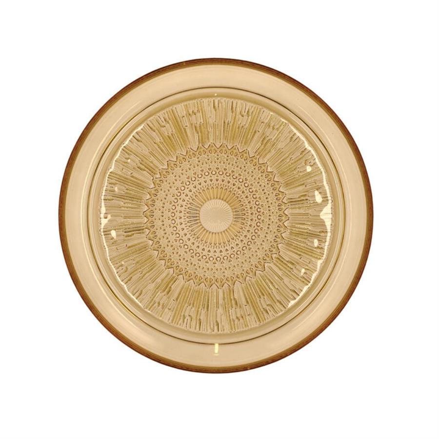 Kusintha Cam Tabak Amber Çap:25 Cm