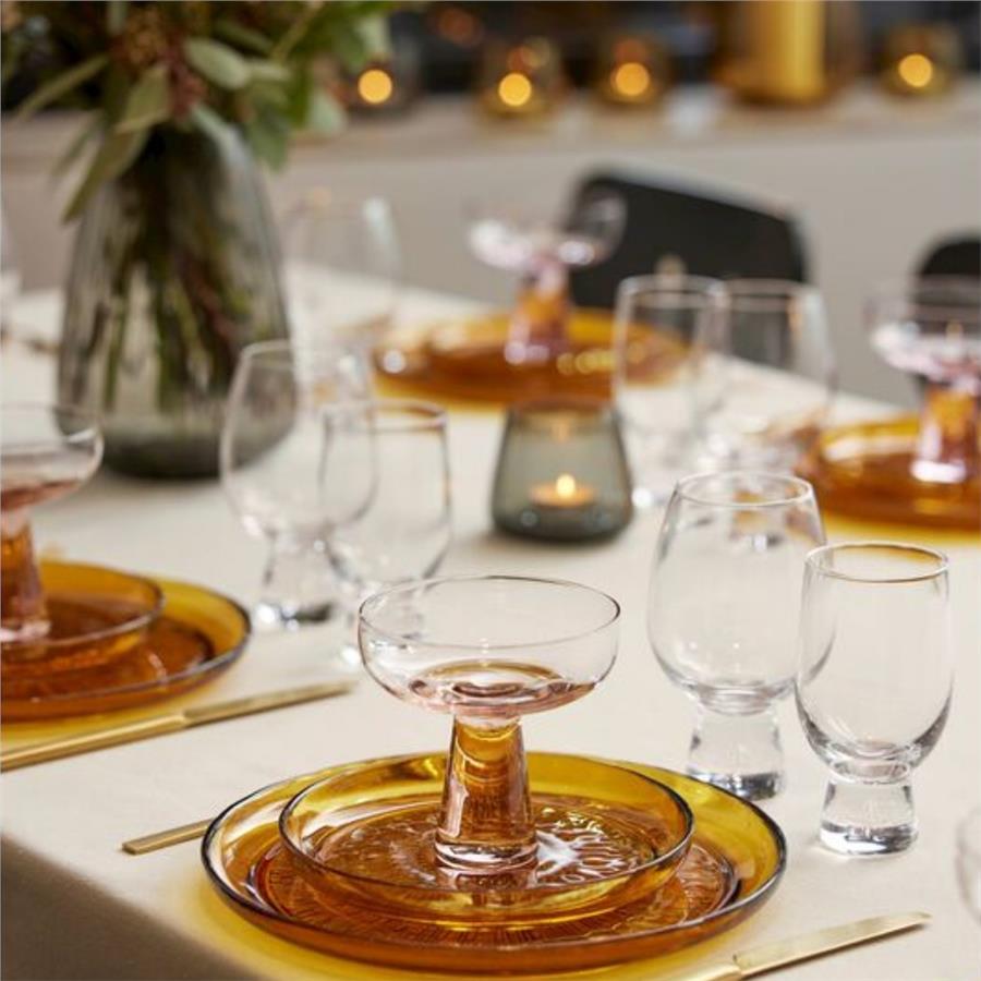 Kusintha Cam Tabak Amber Çap:25 Cm