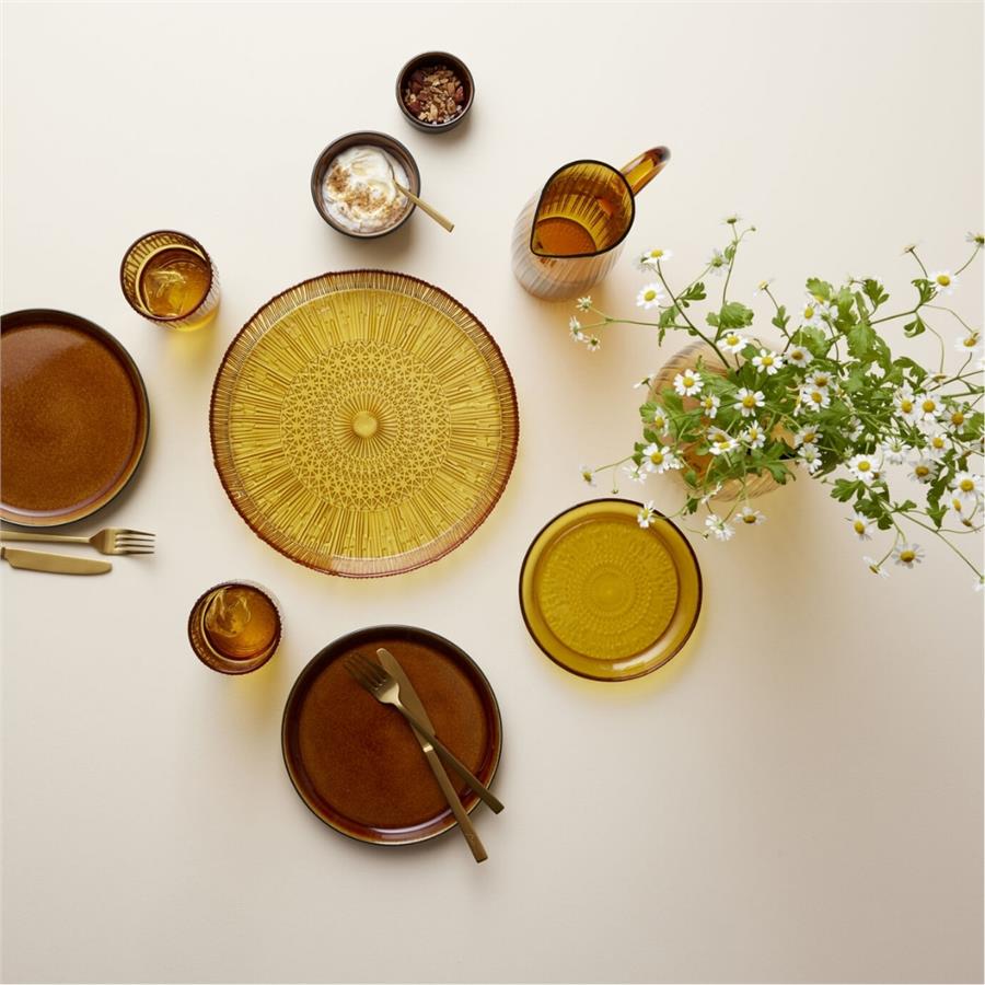Kusintha Servis Tabağı Yuvarlak Amber 3 Cm - Çap:30 Cm