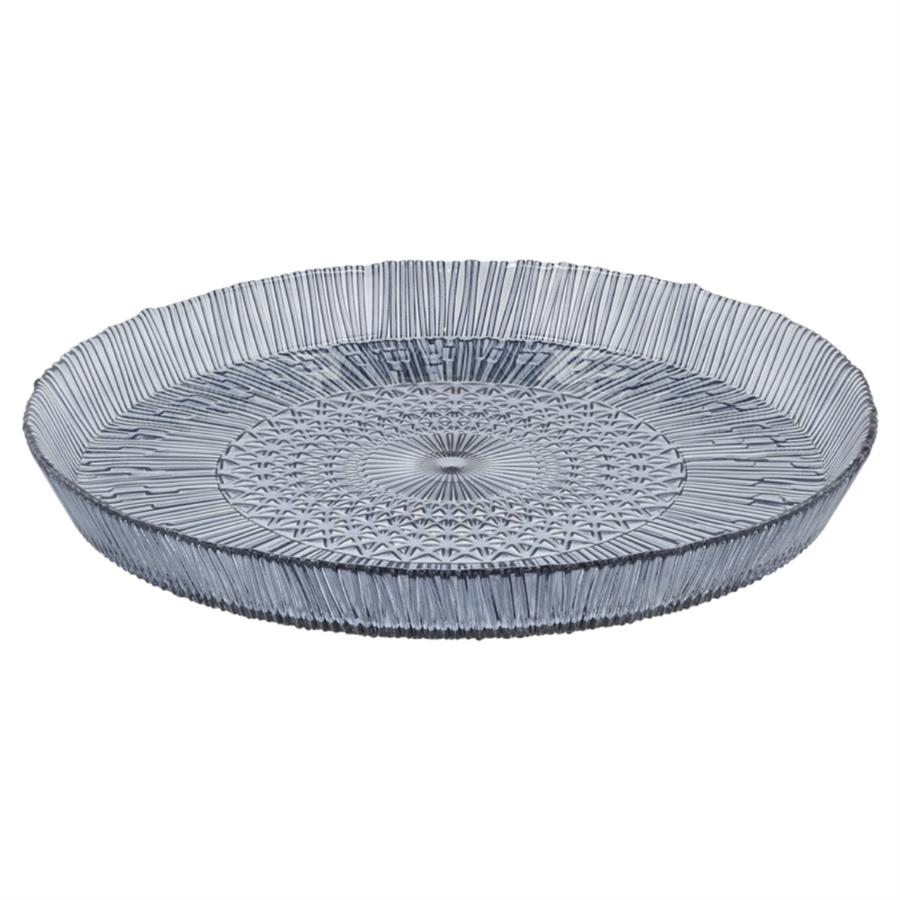Kusintha Servis Tabağı Yuvarlak Mavi 3 Cm - Çap:30 Cm