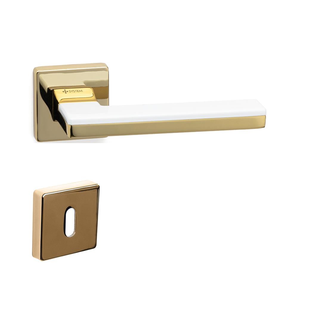 Larıssa Kapı Kolu Takımı Altın Beyaz Renk