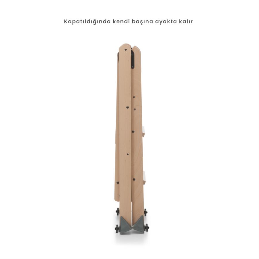Lascala 3 Basamaklı Ahşap Merdiven Doğal Renk
