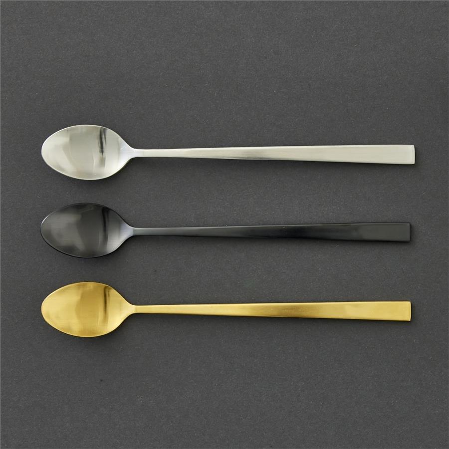 Latte Kaşığı 4 Adet Mat Pirinç 20 Cm